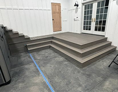 Custom deck stairs installation in Marysville, OH outdoor renovation