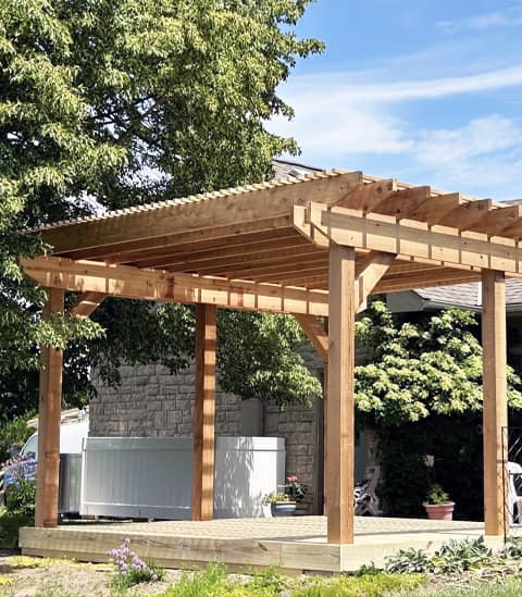 wooden pergola