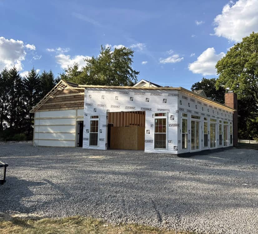a home addition being built