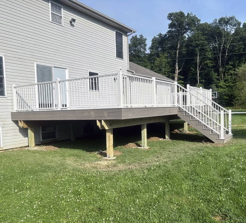 new deck on a home